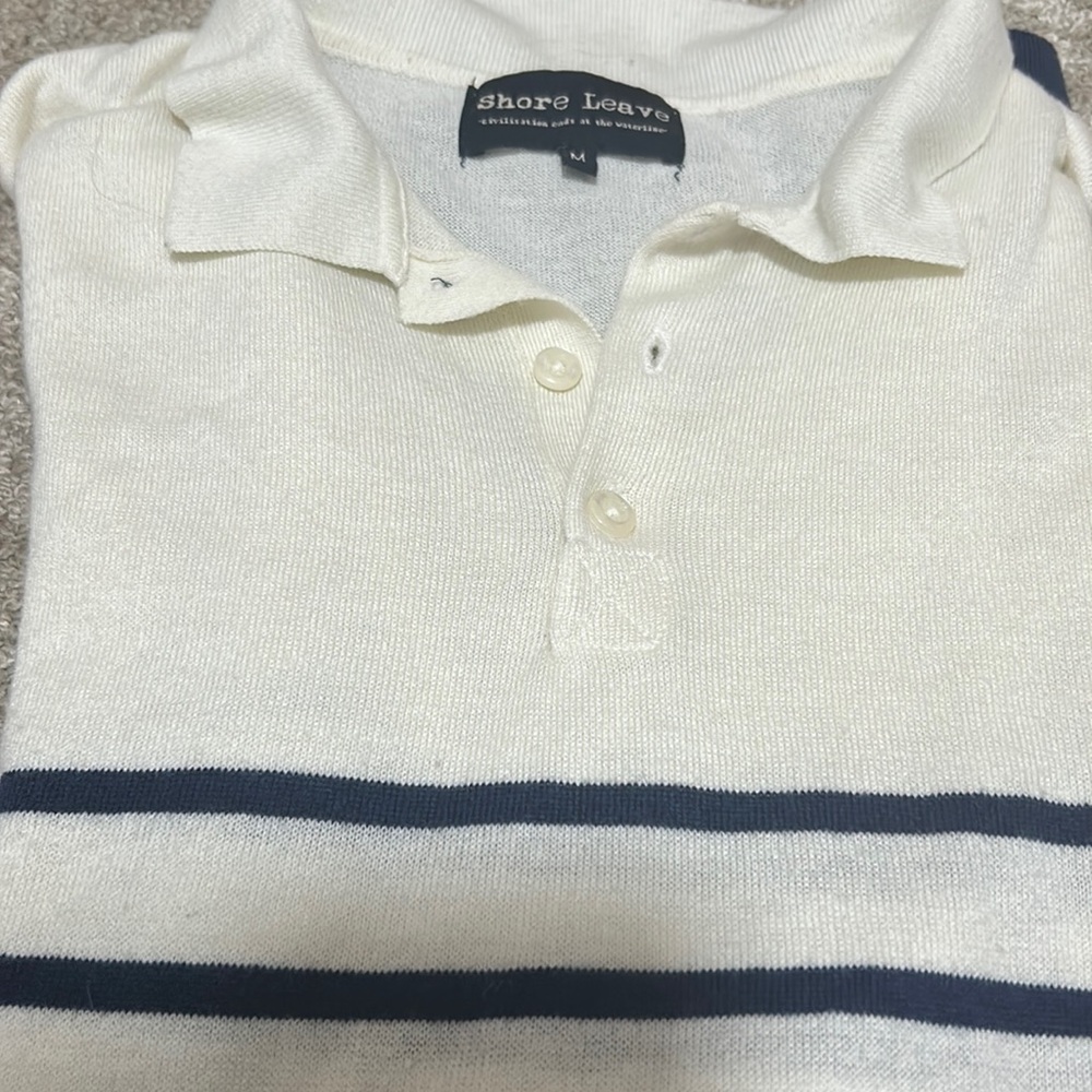 Men’s Shore Leave Knit Polo Shirt Size M